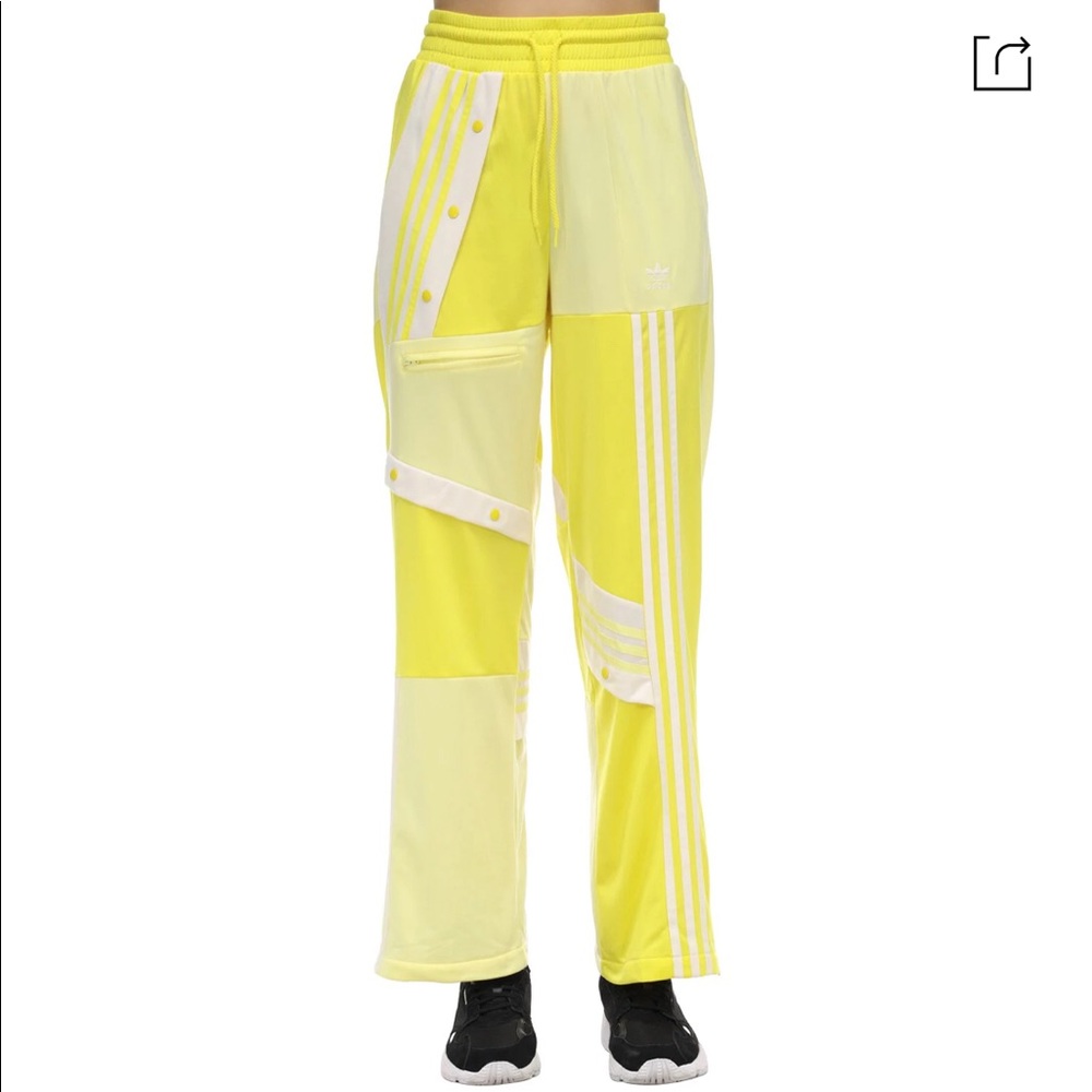 NWT Adidas Danielle cathari yellow track pants